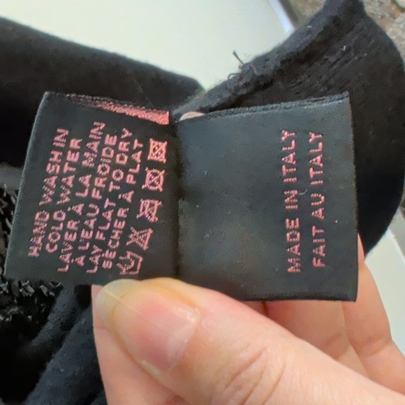 PINK TARTAN black cashmere blend cardigan - Picture 11 of 11